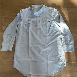 Vineyard Vines Blue Casual Button Down Tunic